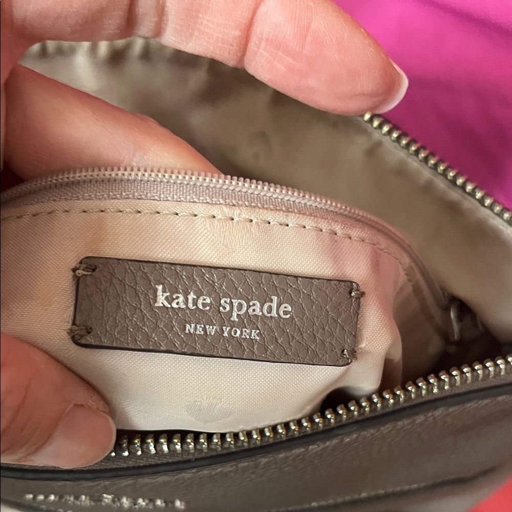 Kate Spade Taupe Leather Crossbody Bag - Picture 7 of 17